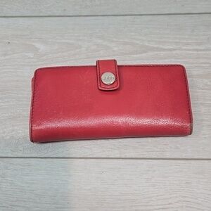 HOBO Women Red Leather Wallet